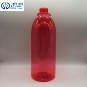 Hongyuan 1000ml Empty Pet Plastic Bottle Red Color