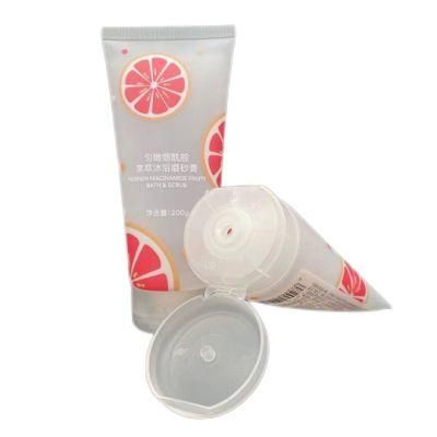 Empty Custom Cosmetic Soft Tube Container for Body Lotion Tube Package with Dual Color Flip Cap
