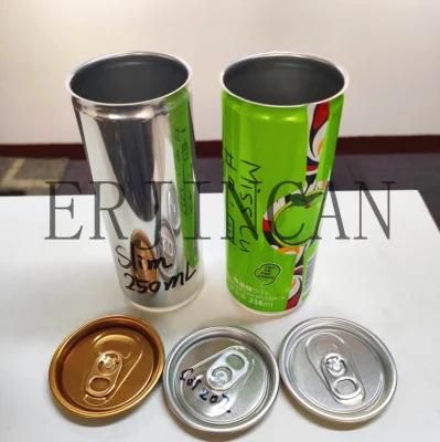 250ml Aluminum Slim Can for Wine Energy Drink Juice