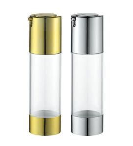 80ml Plastic as Airless Bottle with Gold and Silver Pump and Base