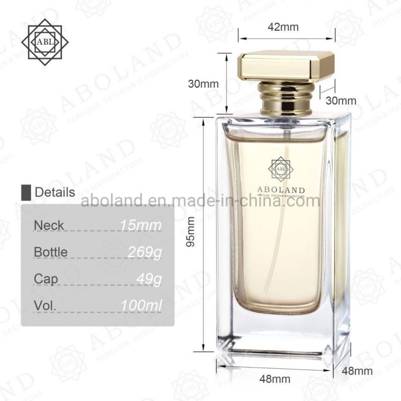 Manufacturer Square Bottle 100ml Fragrance Perfume Glass Bottle