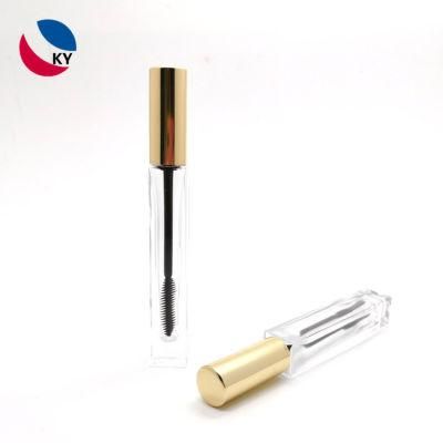 5ml 10ml Clear Transparent Square Shape Glass Eyelash Serum Eyebrow Bottle Empty Mascara Lipglosstube Packaging