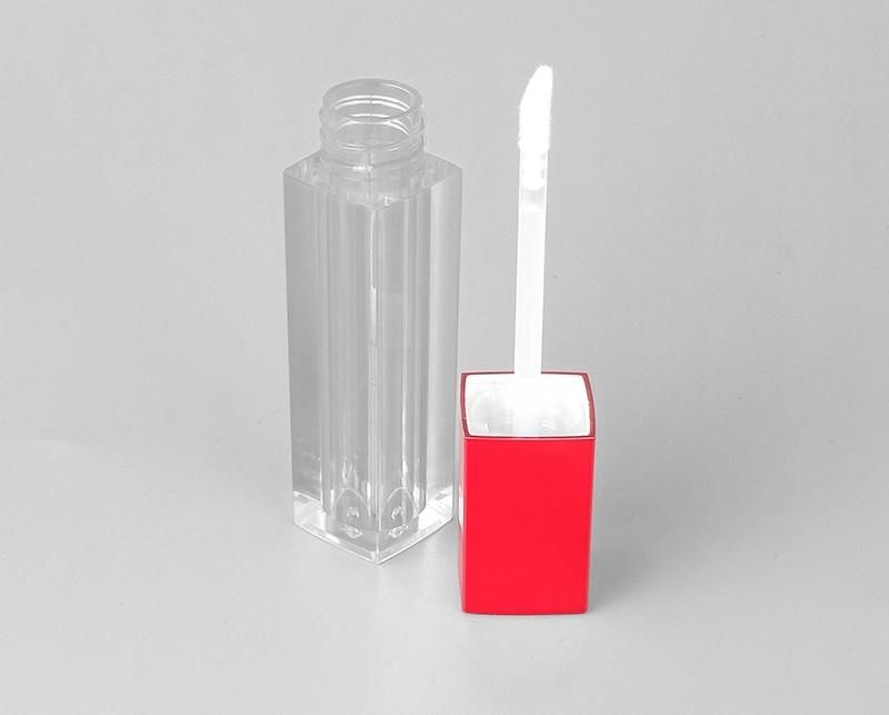 5 Ml China Supplier Clear Lipgloss Bottle Empty Lip Gloss Tube Square Lip Gloss Containers with Wand