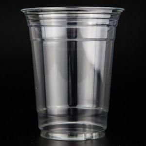 Custom Molded Design Printed Logo Transparent Disposable Plastic Juice Cup