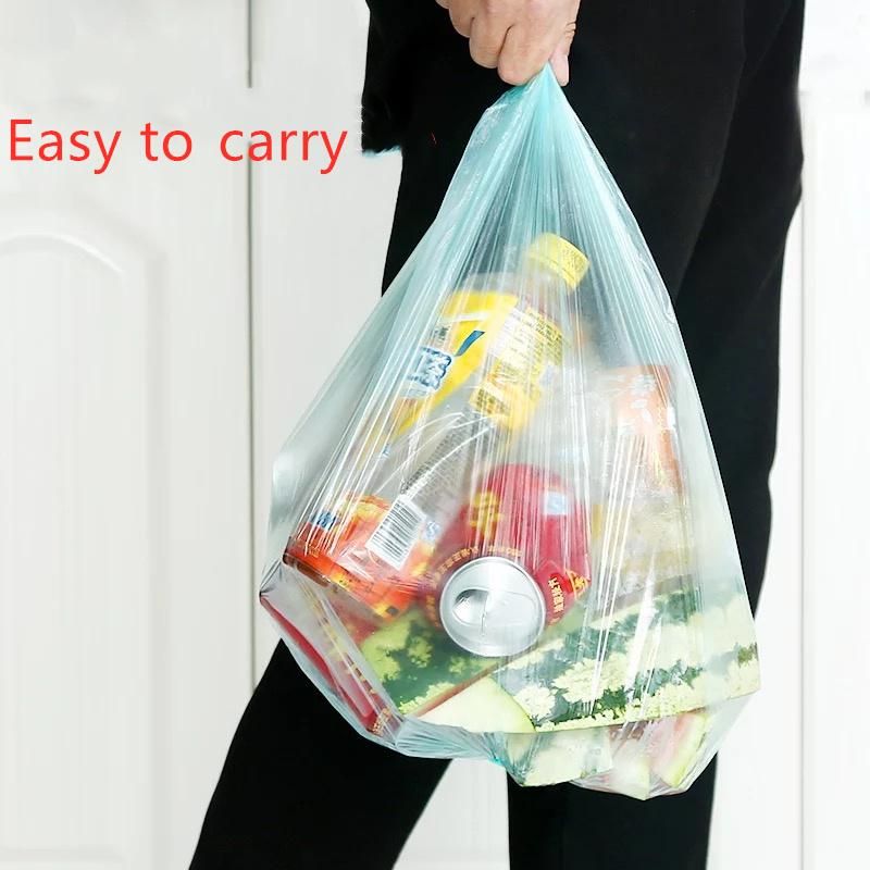 Printed and Plain Plastic Shopping Bags, High Density T-Shirt Bag, Food Bag for Restaurant