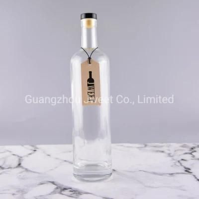 Custom 750ml Round Vodka Glass Bottle