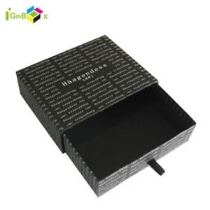 Pull out Print Paper Slide Black Packaging Sliding Drawer Gift Box