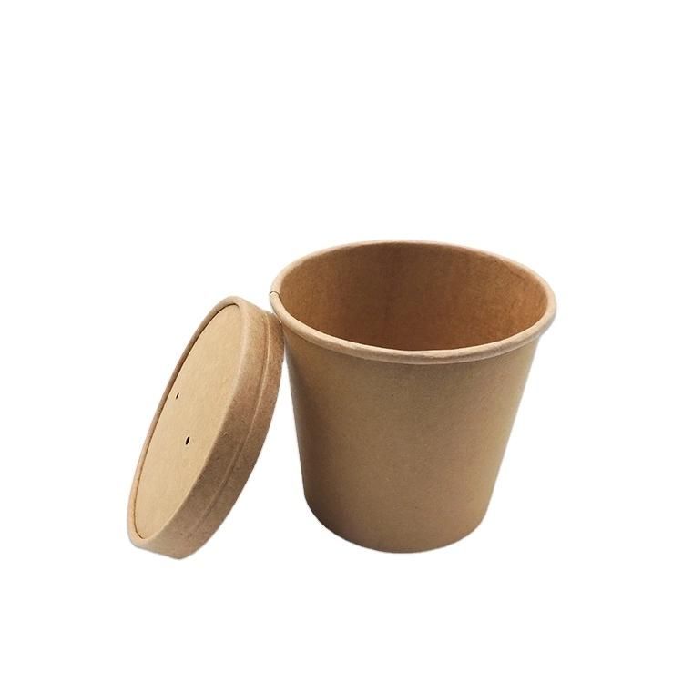 Manufacturer Hot Sale 12oz Custom Printing Kraft Paper Soup Cup for USA Market