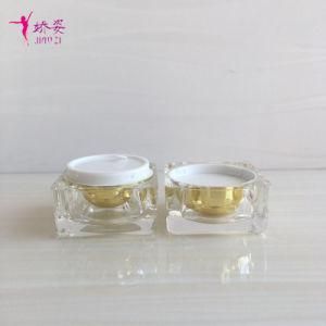 30g Round Corner Square Acrylic Cream Jar for Skin Care Packaging