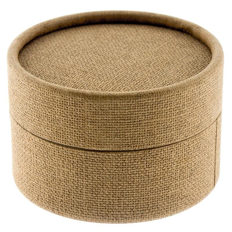 Small Brown Jute Coated Paper Tube, Gift Box