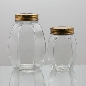 Glass Jar Manufacturer High Quality Food Container with Metal Lid for Kitchen