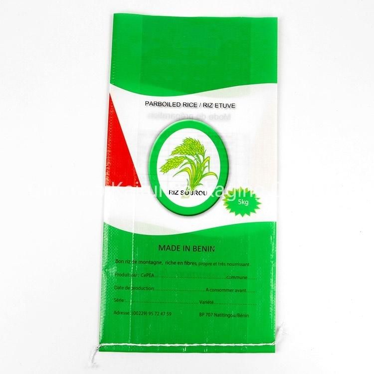 100% New Material BOPP Laminated Woven Wheat Flour Rice Plastic Bag