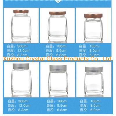 High Quality 3oz 6oz 12oz Empty Honey Packaging Glass Jar with Metal Cap