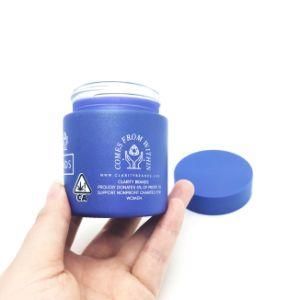 Hemp Childproof Glass Storage Glass Jar with Childproof Plastic Screw up Lids