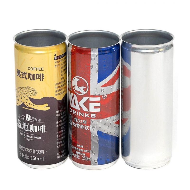 Slim 250ml Cans and 200 Lids for Cold Coffee