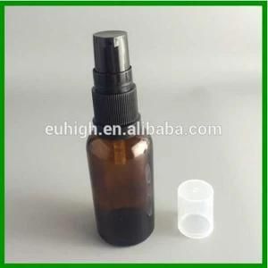 Empty Amber Essential Oil Glass Bottle with Pressing Pump