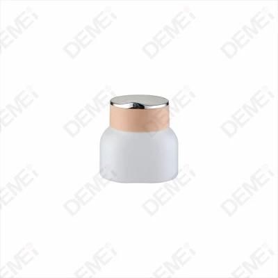 40ml 100ml 120ml 50g White Glass Bottle Lotion with Pump and Pink Cap