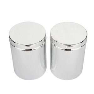 Gensyu BPA Free HDPE Chromed Plating Plastic Canister Bottle for Nutrition Powder Food Grade