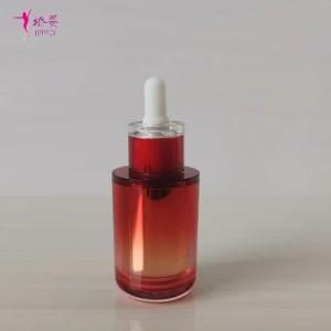 40ml Round Shaped Dropper Bottle with Red Collar for Skin Care Packaging