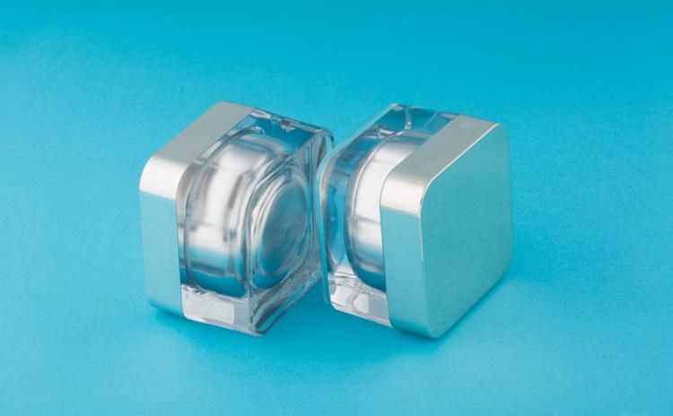50g Big Transparent Square Clear Empty Cream Jar