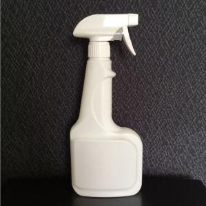 500ml HDPE Plastic Flat Shape White Color Trigger Spray Cleaning Bottle