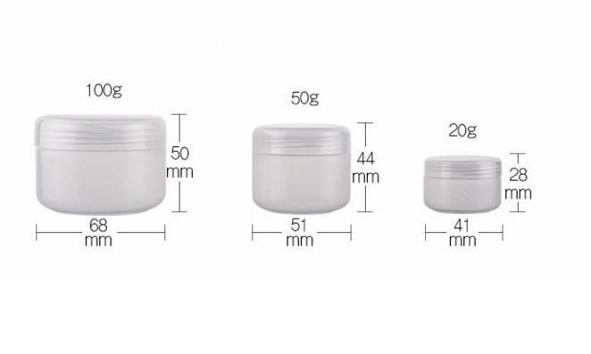 50ml Pet Plastic Face Cream Cosmetic Jars for Toiletries