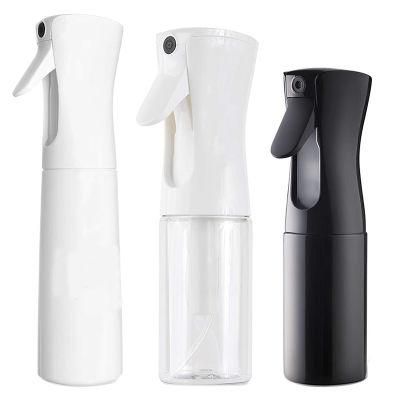 200ml 300ml 10oz Continuous Pet Plastic Reusable Fine Mist Spray Bottle for Hair Skin Care Cleaning Gardening