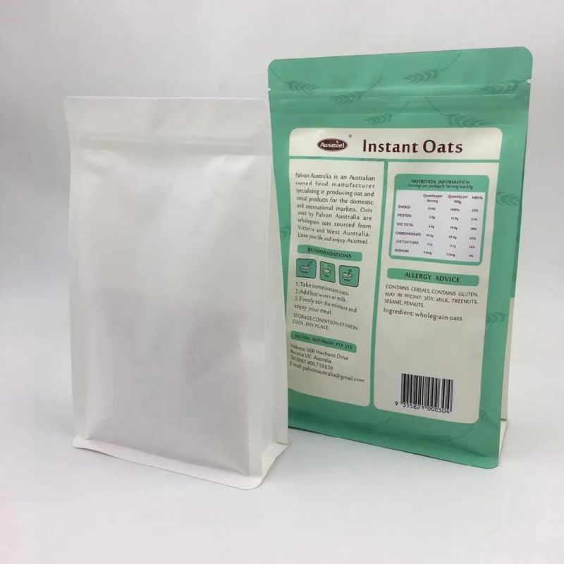 Recyclable Customized Quad Seal Food Pouch with Zipper