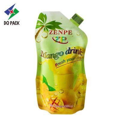 Dq Pack Custom Printed Injection Pouch Wholesale Packaging Bag Liquid Pouch Stand up Pouch for Juice Packaging