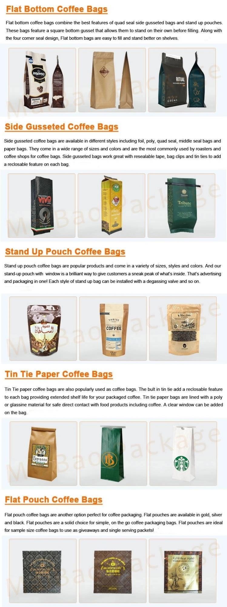 Coffee Bag Custom Printed Three-Layer Laminated Aluminum Bag
