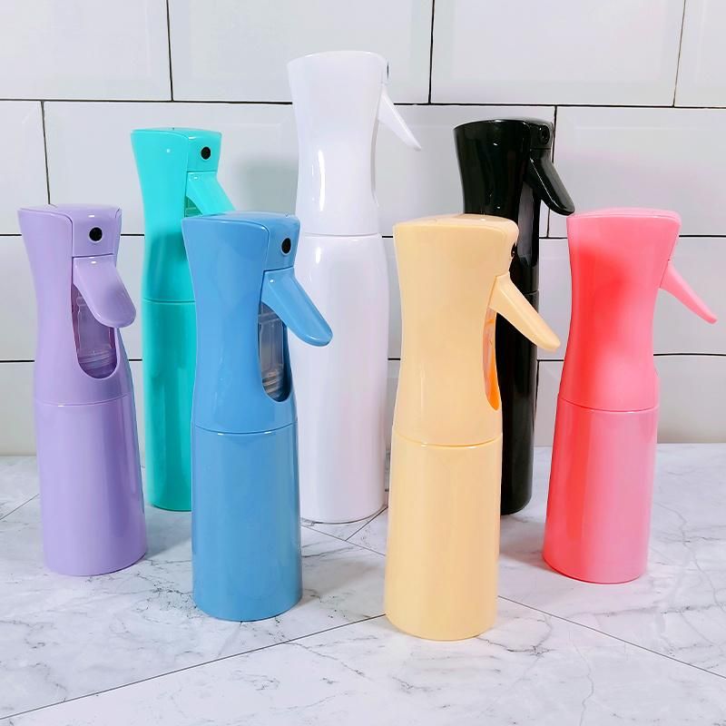 Plastic Colorful Continuous Fine Mist Hair Spray Bottle 200ml for Hair