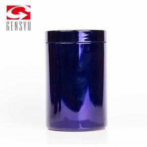 16oz HDPE Purple Chromed Food Grade Plastic Jar for Nutrition Powder