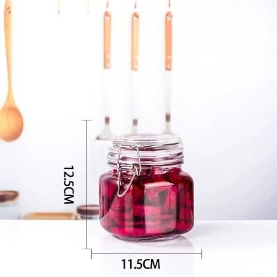 Round Shape Excellent Large Capacity Clear Empty Glass Jar 500 Ml 1000 Ml