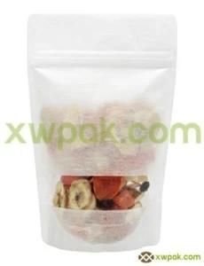 6oz Rice Paper Stand up Pouch with Clear Window