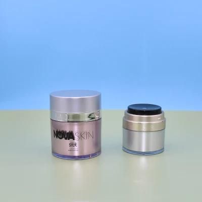 New Cosmetic 50g Plastic Airless Pump Spray Jar for Skin Care Cream