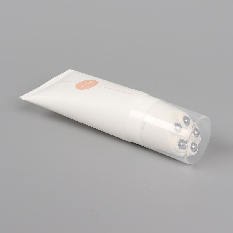 Eco Friendly HDPE Massage Tube with Five Roller Ball Applicator Plastic Tubes