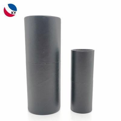 New Arrival Round Shape Cylinder Matte Black Color Paper Tube Box