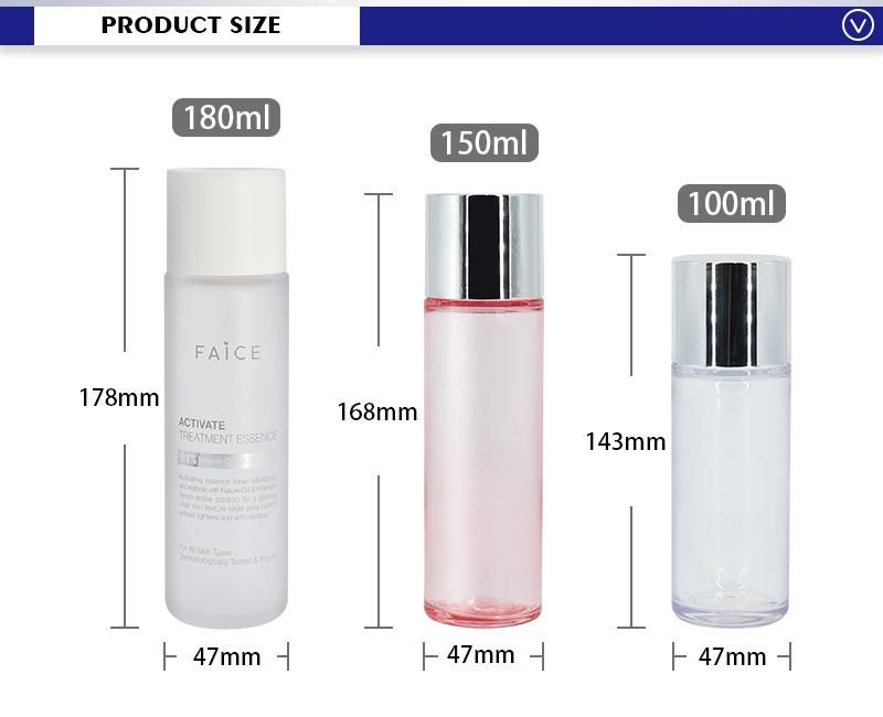 Frosted 100ml 150ml 180ml Heavy Wall Luxury Empty Toner Lotion Bottles