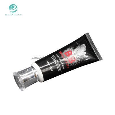 45ml White Tube Body, Black Offset Printing Acrylic Silver Plated Doctor Cap Screw Cap Bb and Cc Cream Cosmetic Tube