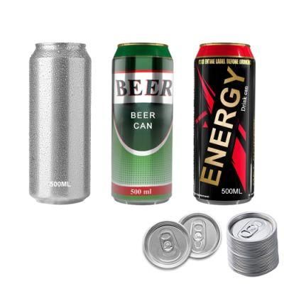 500ml Standard Food Grade Printed Blank Empty Coke Juice Beverage Aluminum Beer Cans for Soda