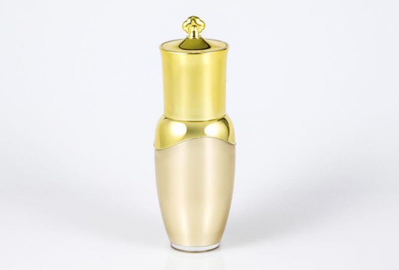 in Stock Popular Unique 30ml Gold Luxury Empty Acrylic Cream Bottle