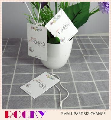 Wholesale Luxury Printed Eco Friendly Recycled Kraft Card Fashion Garment Paper Hangtags Custom Clothing Label Hang Tag