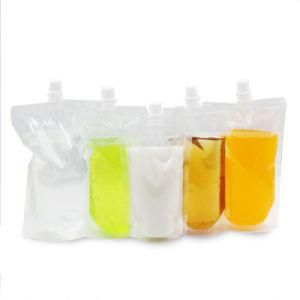 Wholesale Transparent Beverage Packaging Stand up Bags Spout Pouch