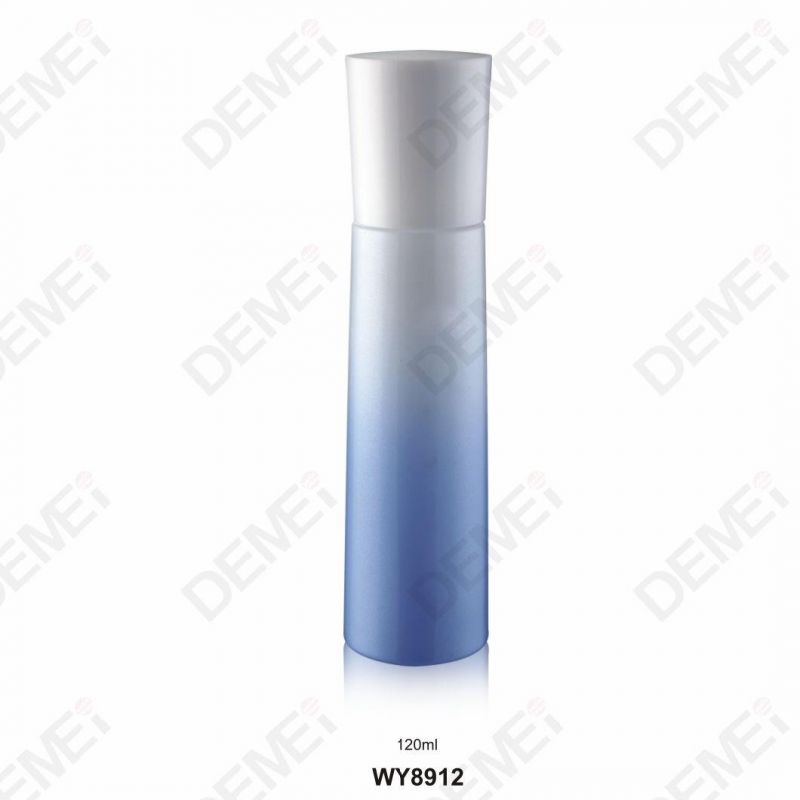 40/100/120ml 50g Cosmetic Skin Care Packaging Gradient Blue White Toner Lotion Glass Bottle and Cream Jar with White Cap