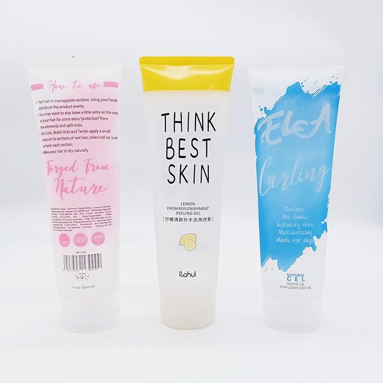 200ml Big Capacity PE Plastic Transparent Body Lotion Tube Cosmetic Packaging Tube 200ml