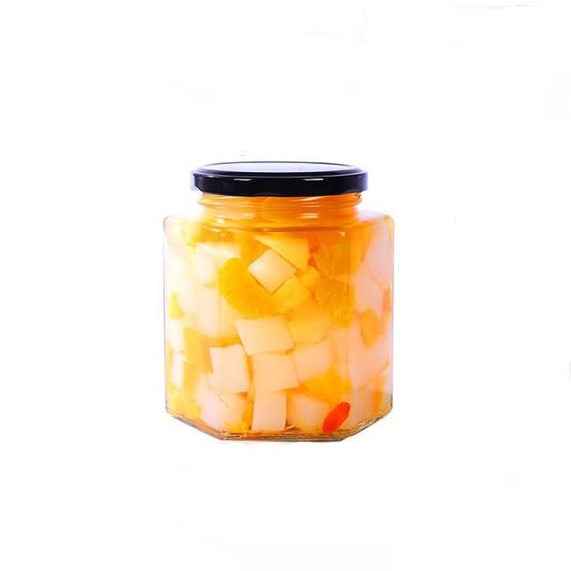 Hexagon 16oz 9oz Empty Jam Food Storage Jar Glass Jar Glass Container