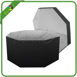 Black Hexagon Rigid Cardboard Paper Gift Box