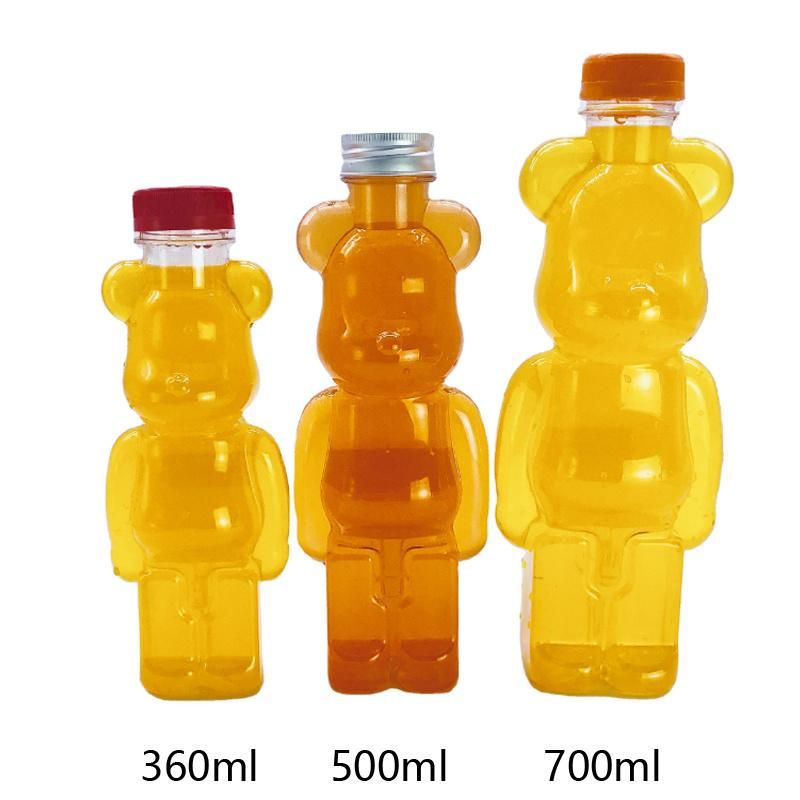 Wholesale 500ml 16oz Gloomy Bear Cold Press Pet Plastic Bottle for Boba Tea