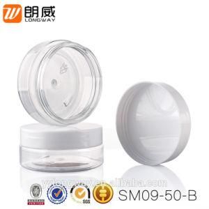 Wholesale Cylinder Round Empty Cream Jar Packaging 50g Cosmetic Pet Jar