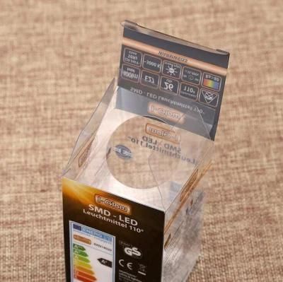 Custom Clear Plastic LED Bulb Folding Packaging Box for Electronic